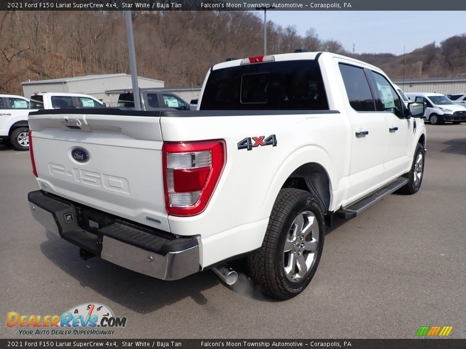 2021 Ford F150 Lariat SuperCrew 4x4 Star White / Baja Tan Photo #2