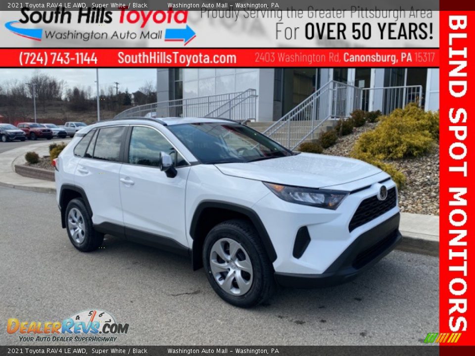 2021 Toyota RAV4 LE AWD Super White / Black Photo #1