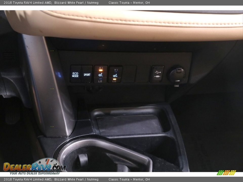 2018 Toyota RAV4 Limited AWD Blizzard White Pearl / Nutmeg Photo #13