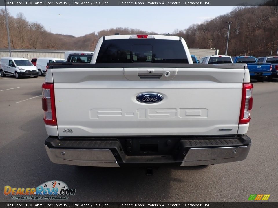 2021 Ford F150 Lariat SuperCrew 4x4 Star White / Baja Tan Photo #7