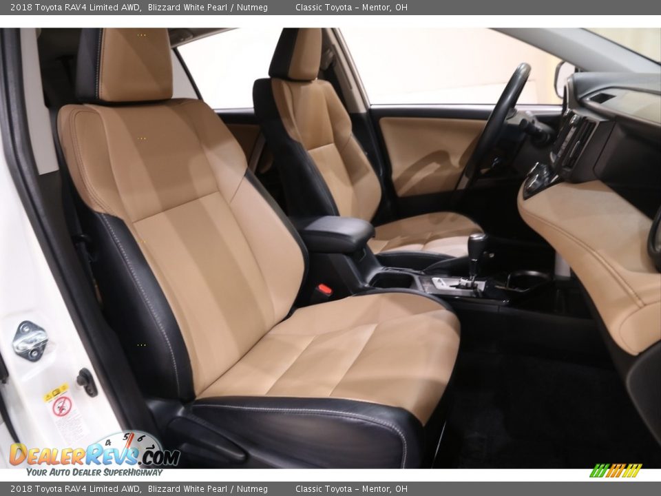 2018 Toyota RAV4 Limited AWD Blizzard White Pearl / Nutmeg Photo #15