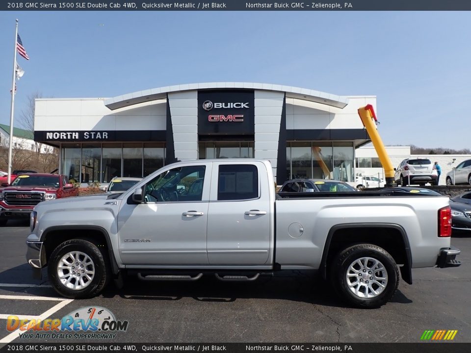 2018 GMC Sierra 1500 SLE Double Cab 4WD Quicksilver Metallic / Jet Black Photo #1