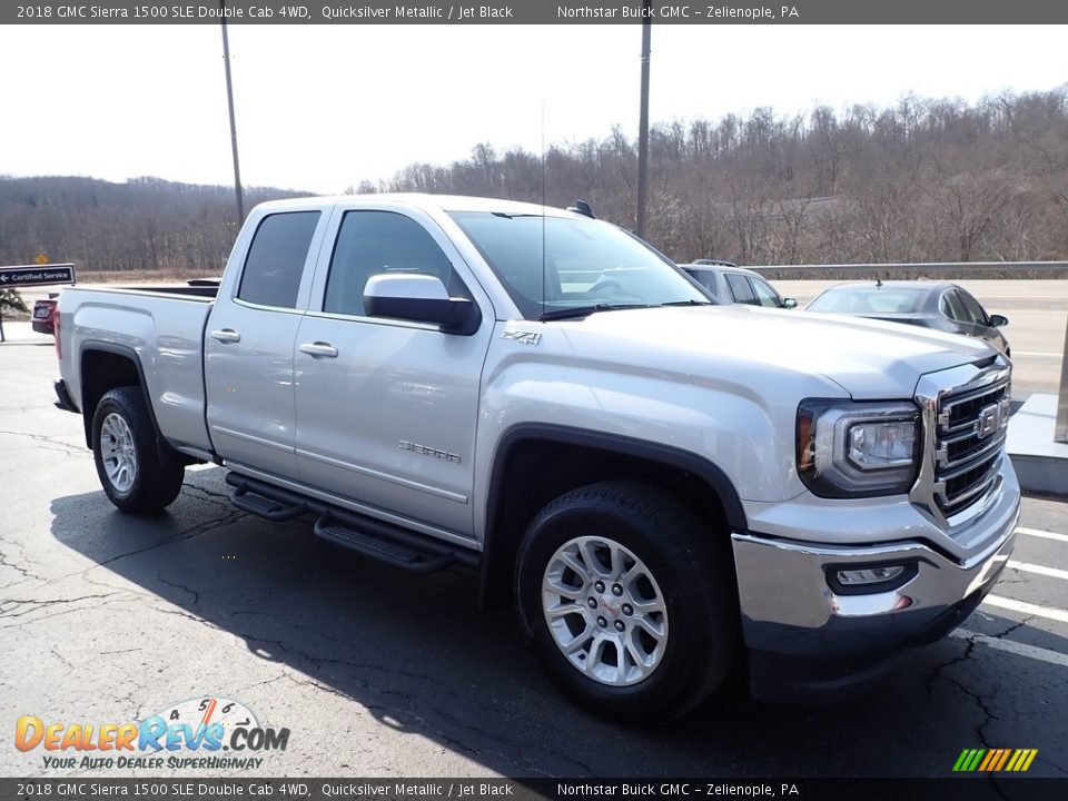 2018 GMC Sierra 1500 SLE Double Cab 4WD Quicksilver Metallic / Jet Black Photo #4