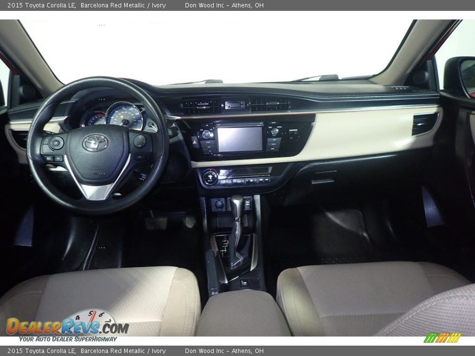 2015 Toyota Corolla LE Barcelona Red Metallic / Ivory Photo #25