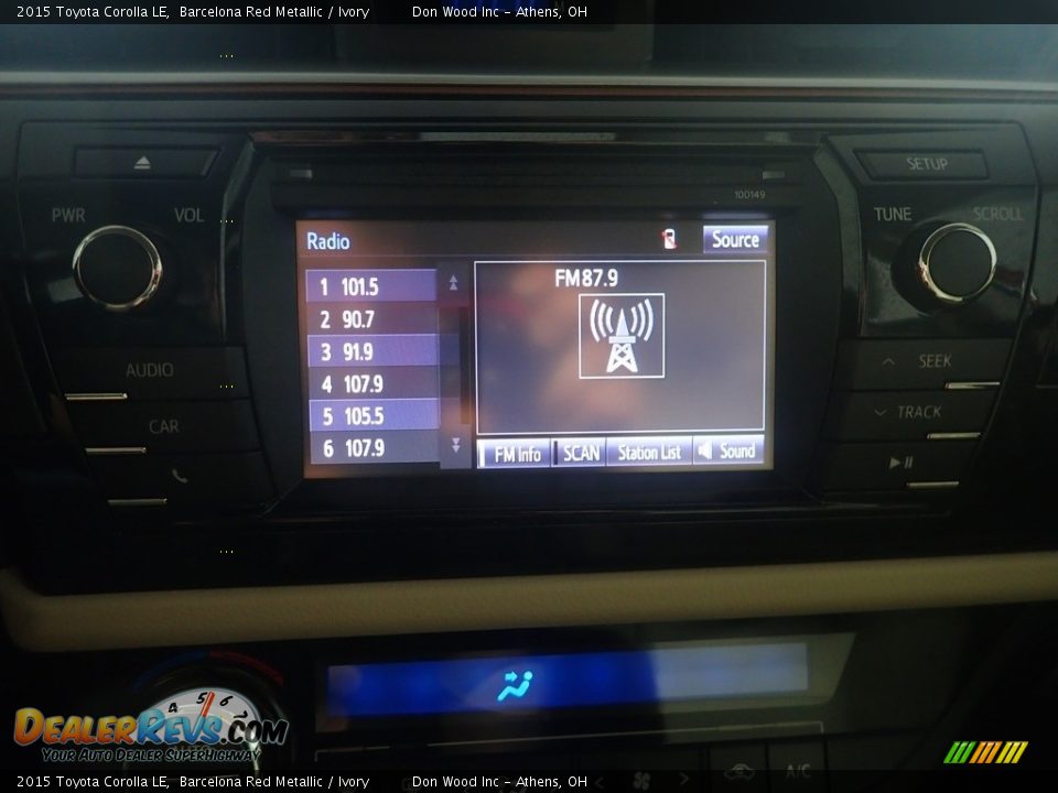 2015 Toyota Corolla LE Barcelona Red Metallic / Ivory Photo #27