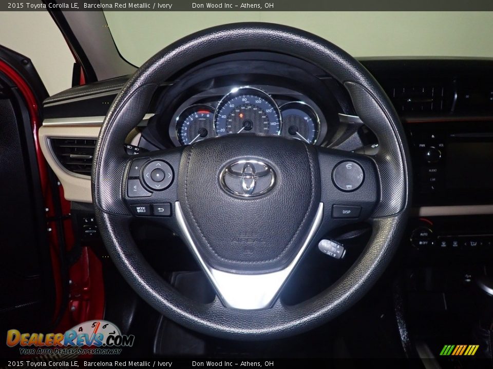 2015 Toyota Corolla LE Barcelona Red Metallic / Ivory Photo #28