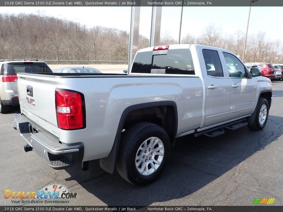 2018 GMC Sierra 1500 SLE Double Cab 4WD Quicksilver Metallic / Jet Black Photo #9