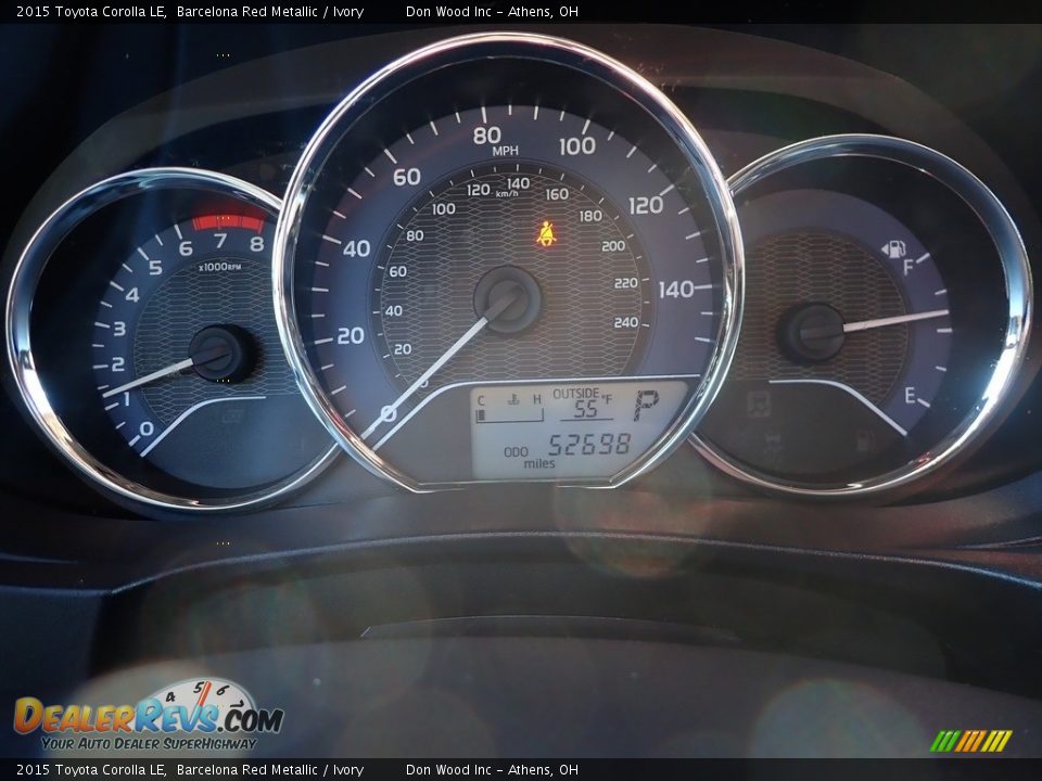 2015 Toyota Corolla LE Barcelona Red Metallic / Ivory Photo #29