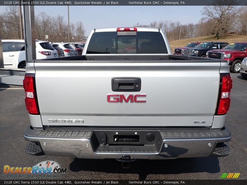 2018 GMC Sierra 1500 SLE Double Cab 4WD Quicksilver Metallic / Jet Black Photo #10