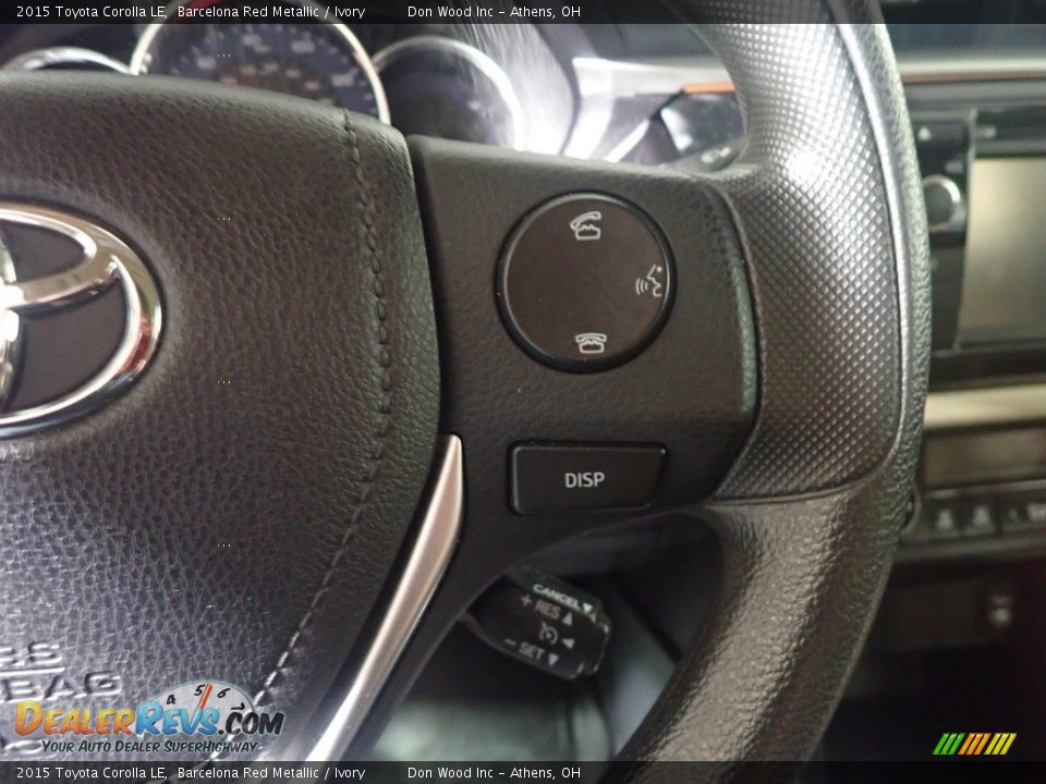 2015 Toyota Corolla LE Barcelona Red Metallic / Ivory Photo #31
