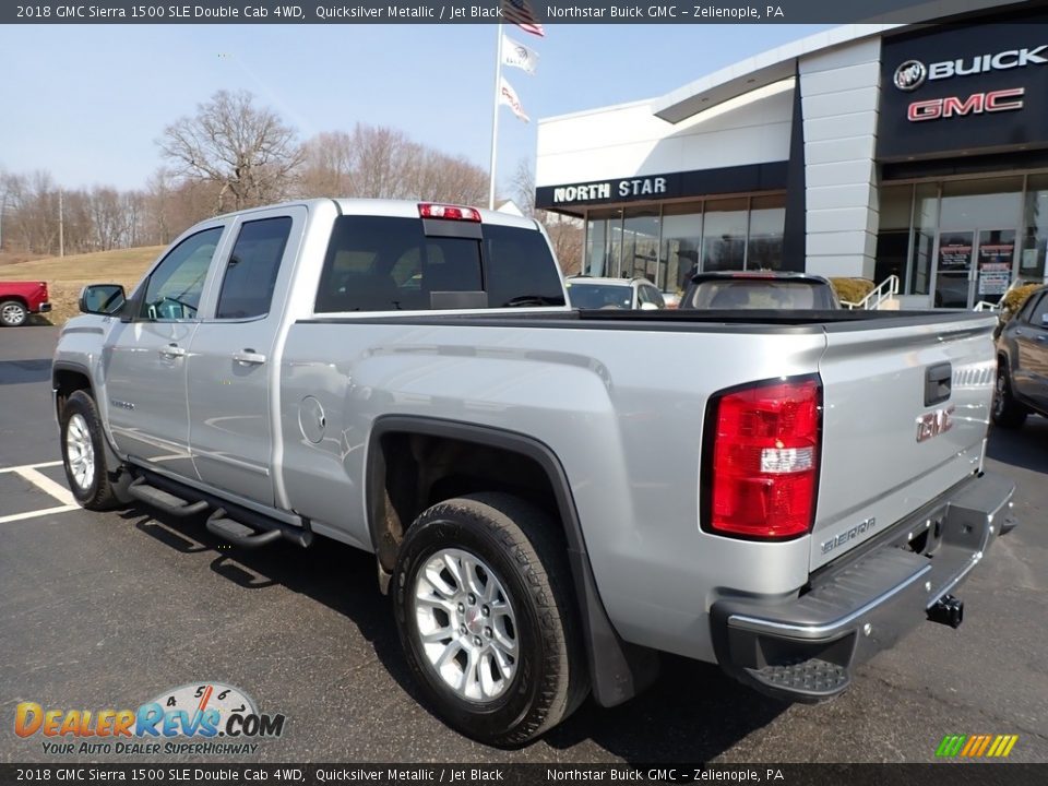 2018 GMC Sierra 1500 SLE Double Cab 4WD Quicksilver Metallic / Jet Black Photo #12