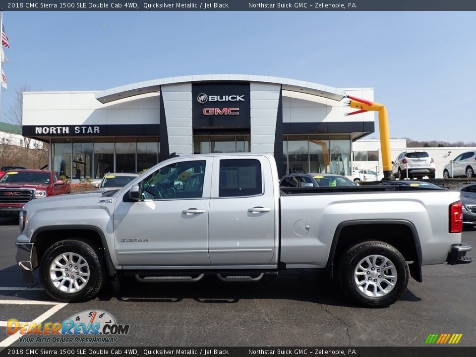 2018 GMC Sierra 1500 SLE Double Cab 4WD Quicksilver Metallic / Jet Black Photo #13