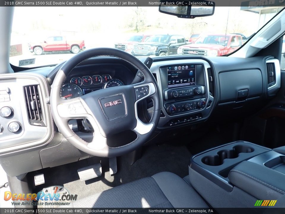 2018 GMC Sierra 1500 SLE Double Cab 4WD Quicksilver Metallic / Jet Black Photo #19