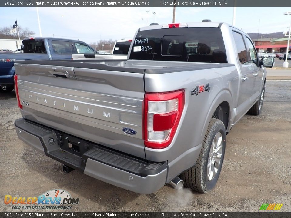 2021 Ford F150 Platinum SuperCrew 4x4 Iconic Silver / Platinum Unique Carmelo Photo #2