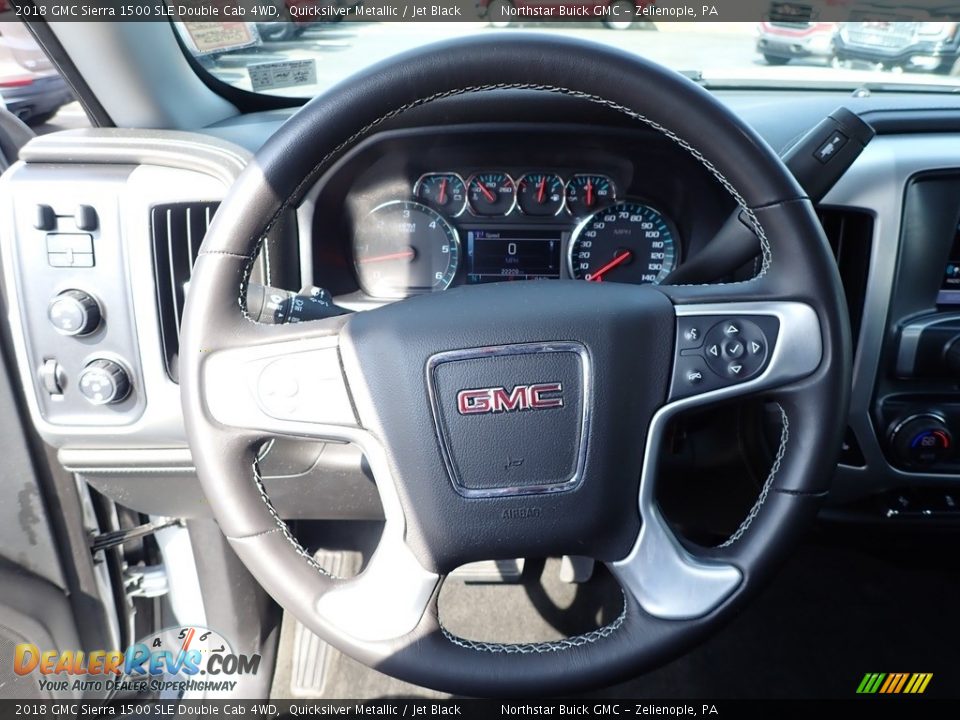 2018 GMC Sierra 1500 SLE Double Cab 4WD Quicksilver Metallic / Jet Black Photo #23