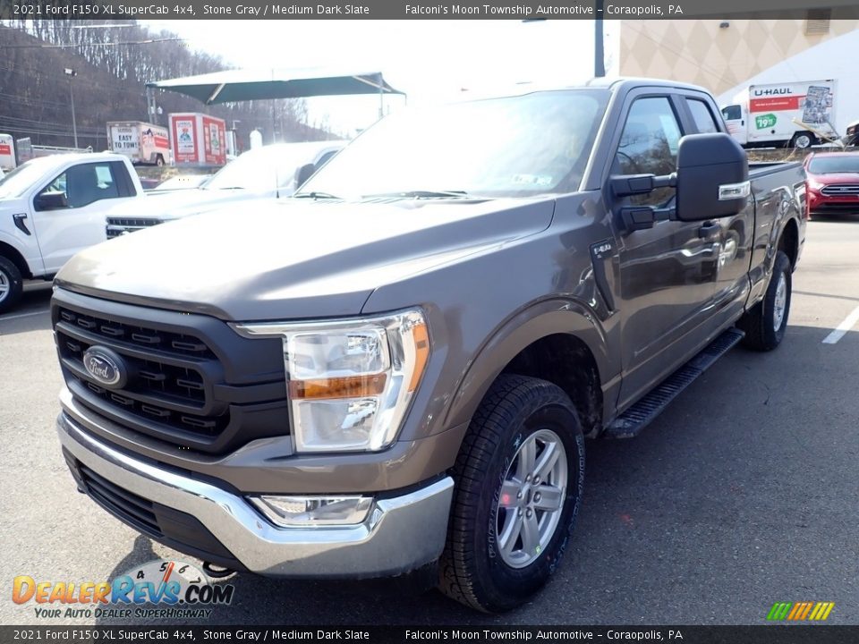 2021 Ford F150 XL SuperCab 4x4 Stone Gray / Medium Dark Slate Photo #5