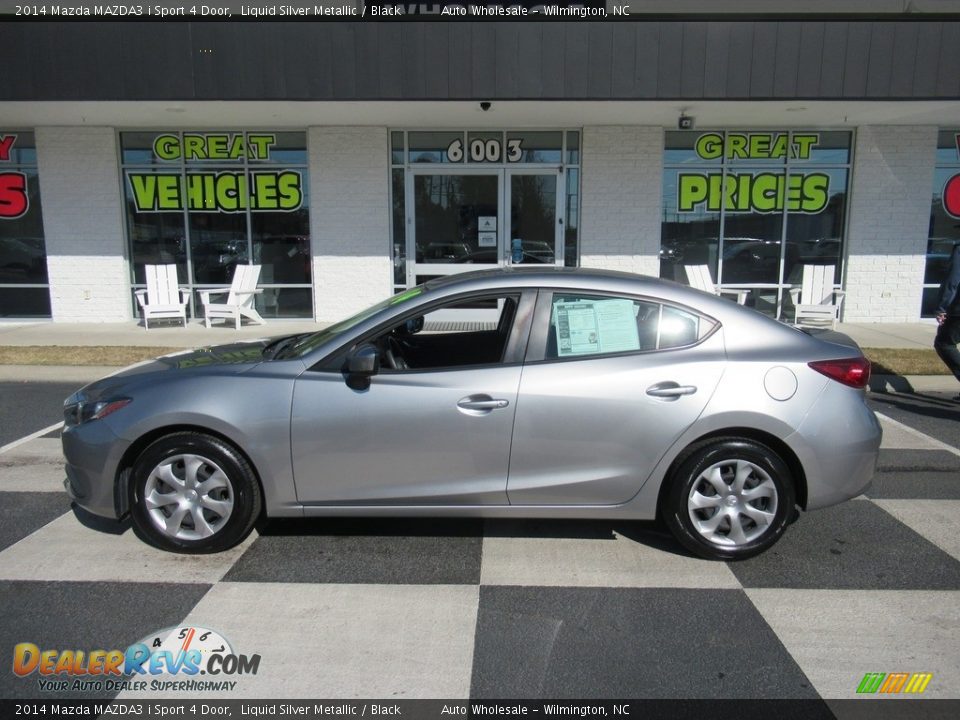 2014 Mazda MAZDA3 i Sport 4 Door Liquid Silver Metallic / Black Photo #1