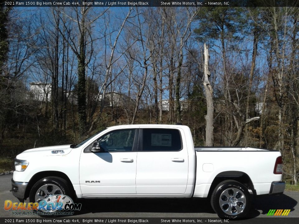 2021 Ram 1500 Big Horn Crew Cab 4x4 Bright White / Light Frost Beige/Black Photo #1