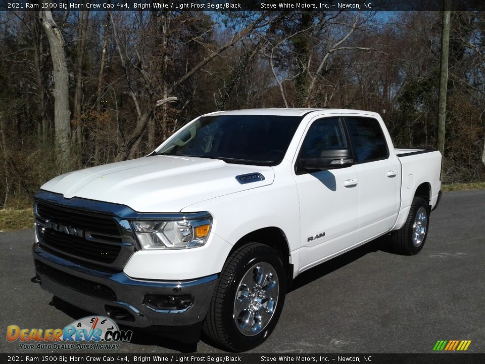 2021 Ram 1500 Big Horn Crew Cab 4x4 Bright White / Light Frost Beige/Black Photo #2