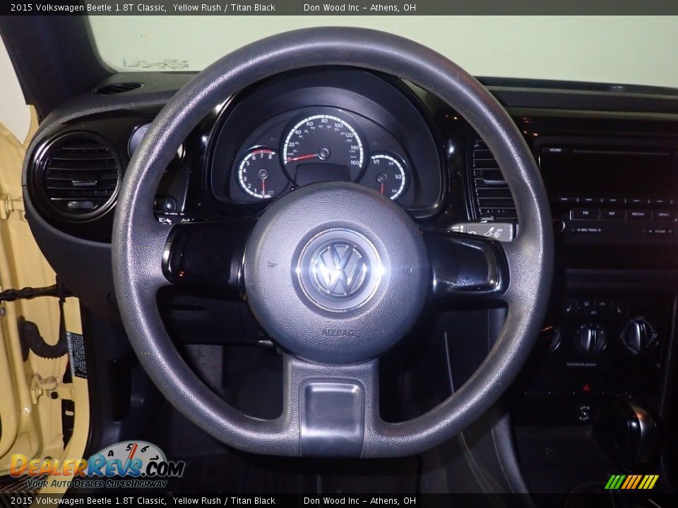 2015 Volkswagen Beetle 1.8T Classic Yellow Rush / Titan Black Photo #28