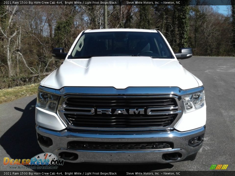 2021 Ram 1500 Big Horn Crew Cab 4x4 Bright White / Light Frost Beige/Black Photo #3