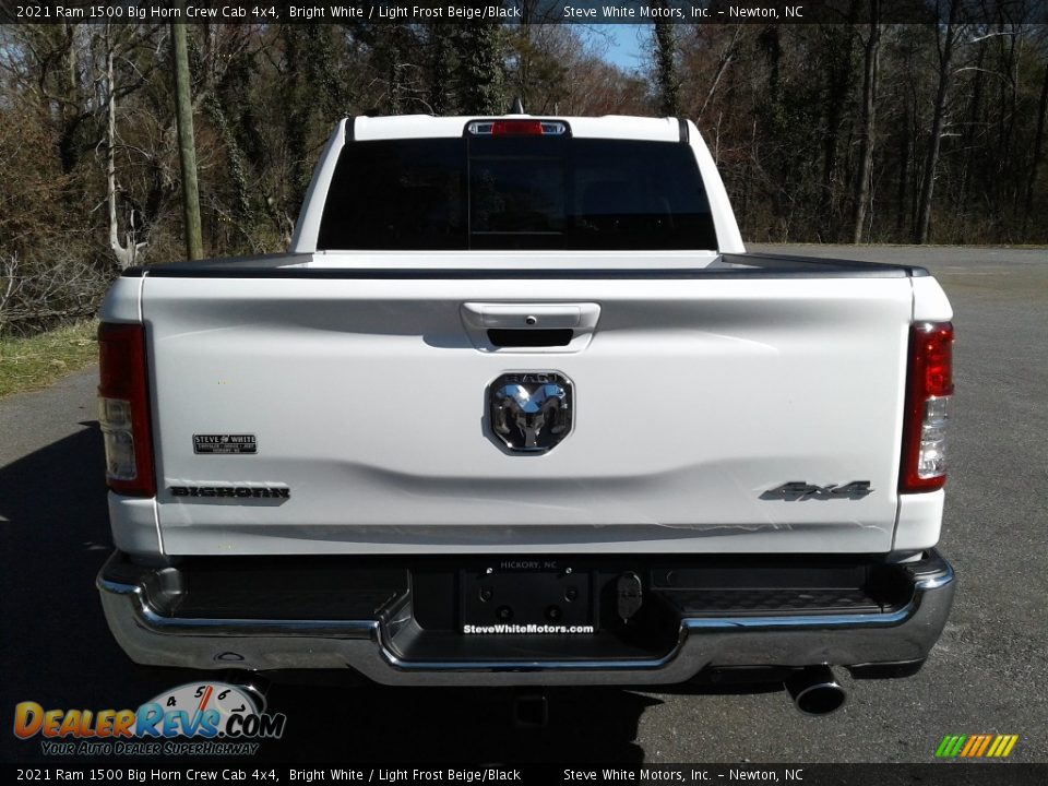 2021 Ram 1500 Big Horn Crew Cab 4x4 Bright White / Light Frost Beige/Black Photo #7