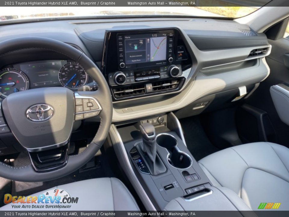 2021 Toyota Highlander Hybrid XLE AWD Blueprint / Graphite Photo #3