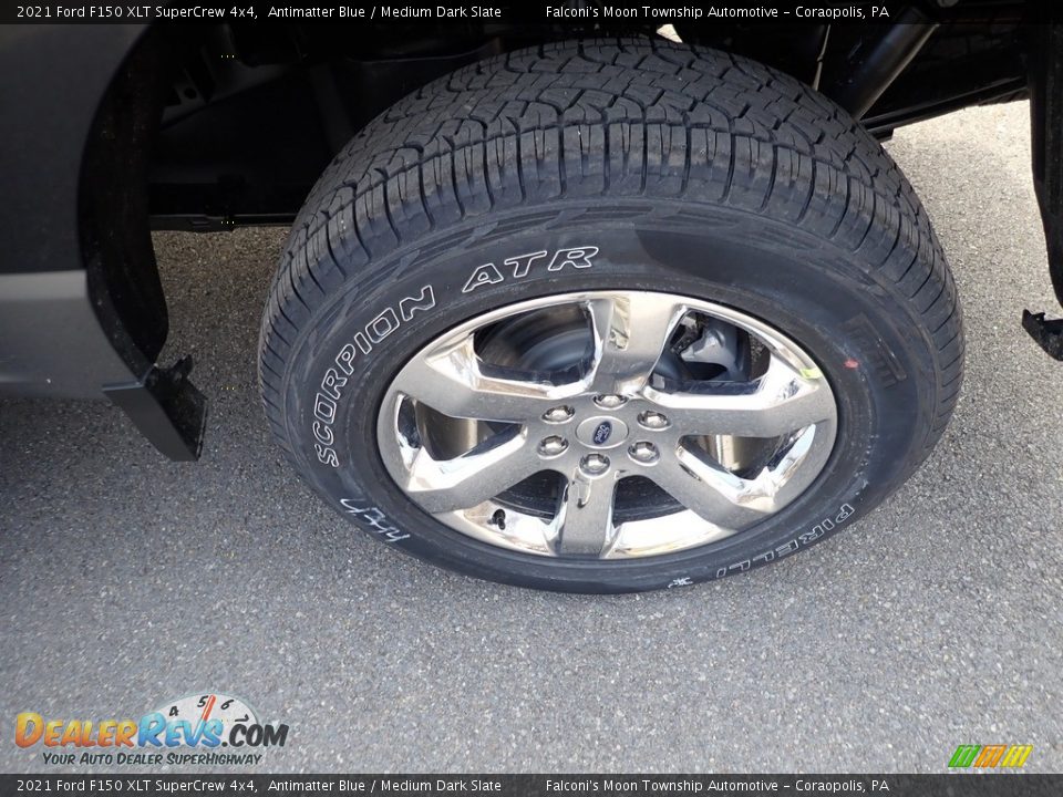 2021 Ford F150 XLT SuperCrew 4x4 Antimatter Blue / Medium Dark Slate Photo #8