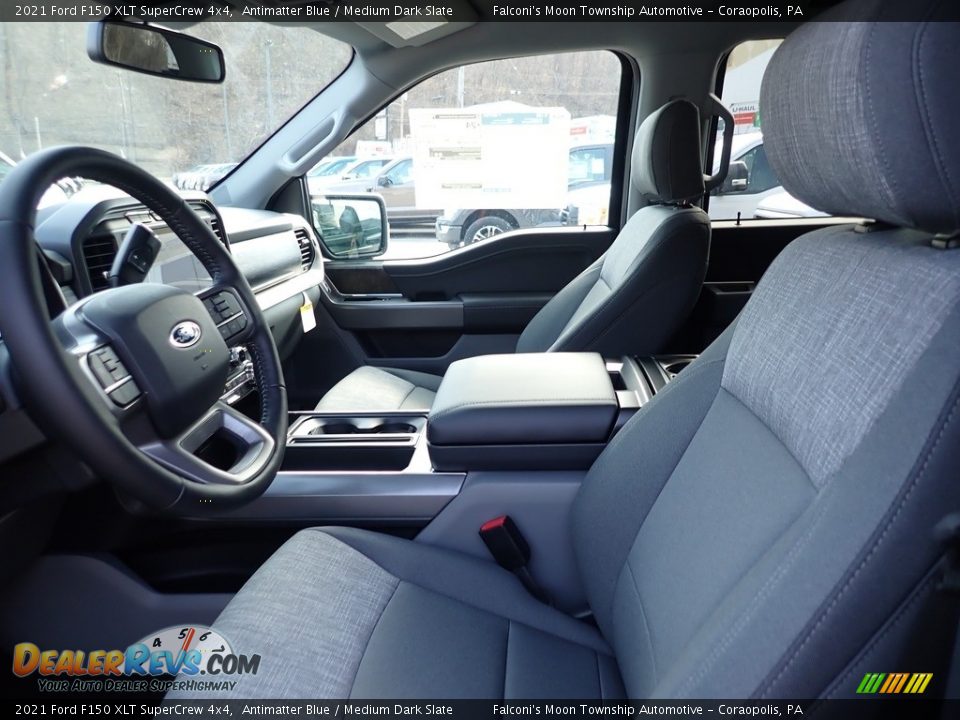 2021 Ford F150 XLT SuperCrew 4x4 Antimatter Blue / Medium Dark Slate Photo #12