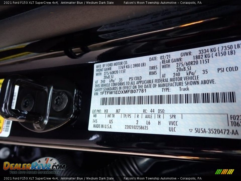 2021 Ford F150 XLT SuperCrew 4x4 Antimatter Blue / Medium Dark Slate Photo #13