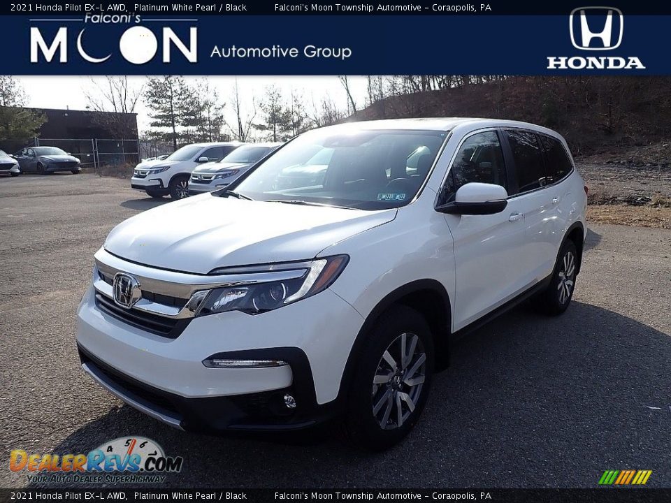 2021 Honda Pilot EX-L AWD Platinum White Pearl / Black Photo #1