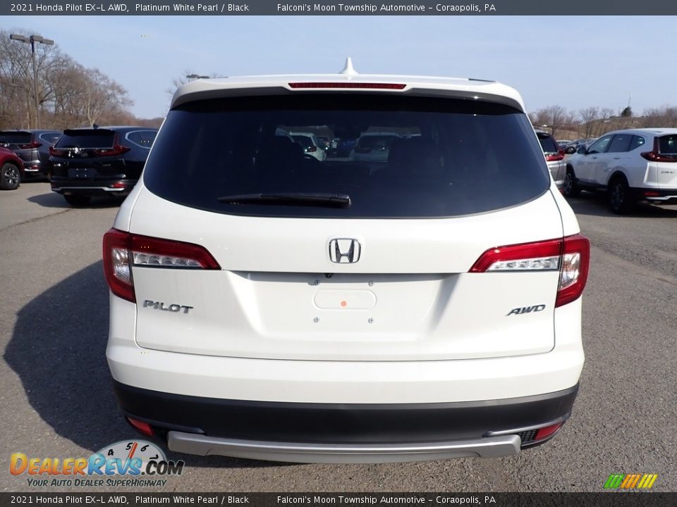 2021 Honda Pilot EX-L AWD Platinum White Pearl / Black Photo #3