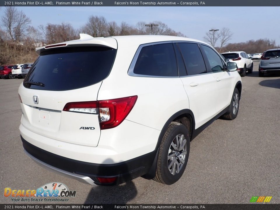 2021 Honda Pilot EX-L AWD Platinum White Pearl / Black Photo #4