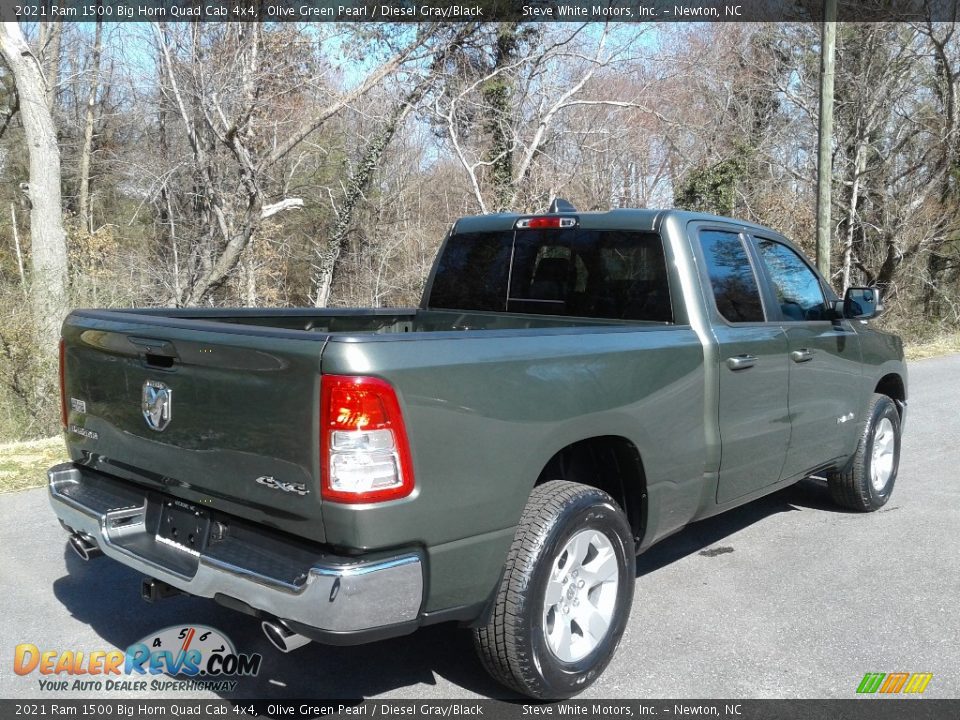 2021 Ram 1500 Big Horn Quad Cab 4x4 Olive Green Pearl / Diesel Gray/Black Photo #6