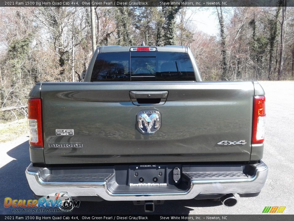 2021 Ram 1500 Big Horn Quad Cab 4x4 Olive Green Pearl / Diesel Gray/Black Photo #7
