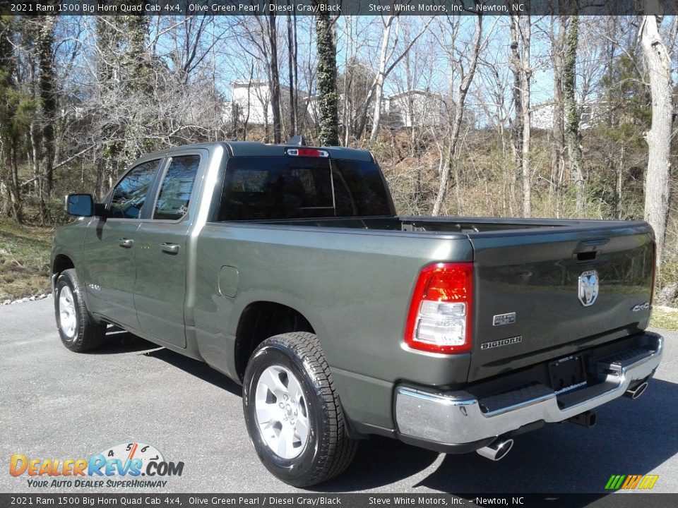 2021 Ram 1500 Big Horn Quad Cab 4x4 Olive Green Pearl / Diesel Gray/Black Photo #9