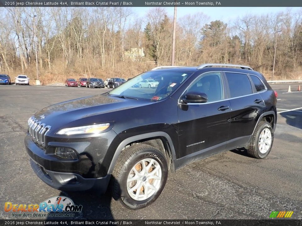 2016 Jeep Cherokee Latitude 4x4 Brilliant Black Crystal Pearl / Black Photo #1