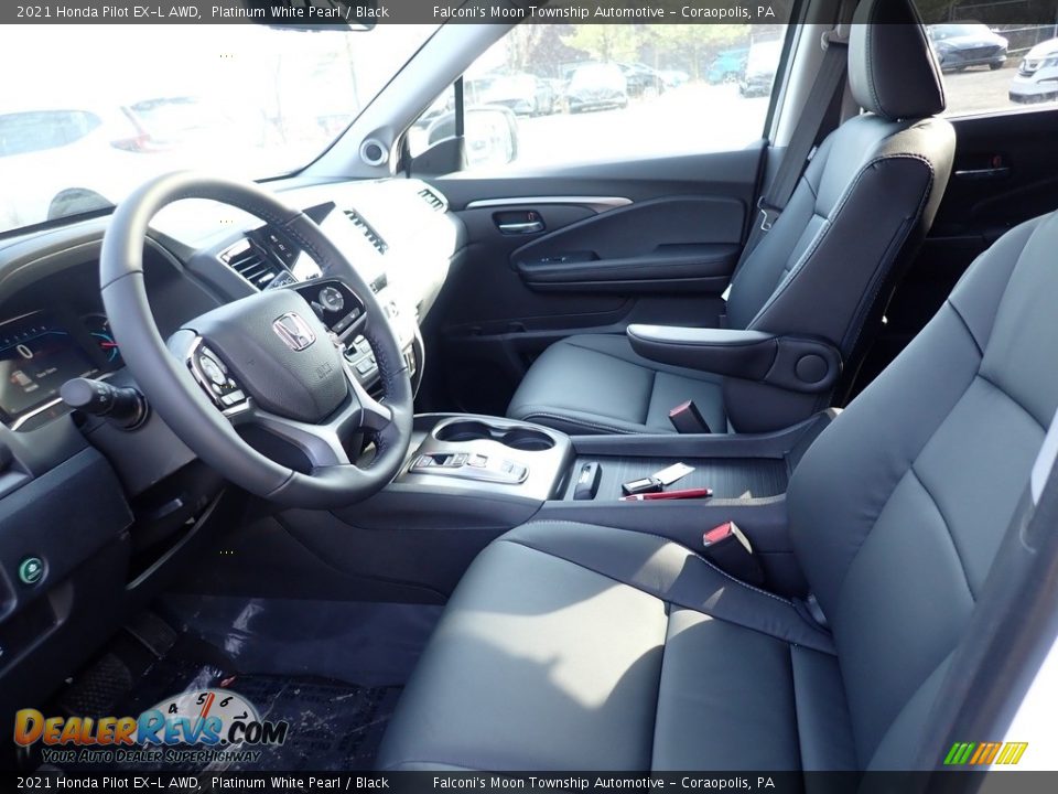 2021 Honda Pilot EX-L AWD Platinum White Pearl / Black Photo #8