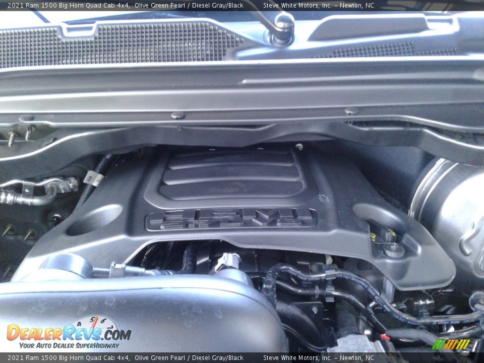 2021 Ram 1500 Big Horn Quad Cab 4x4 Olive Green Pearl / Diesel Gray/Black Photo #10