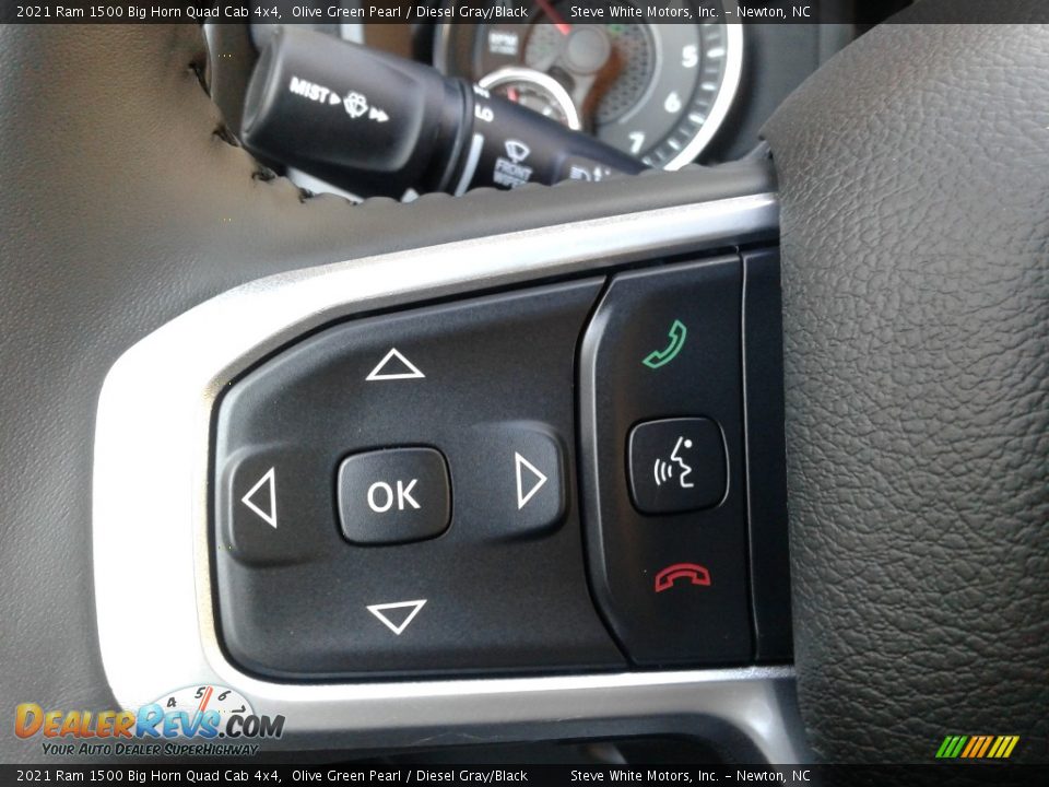 2021 Ram 1500 Big Horn Quad Cab 4x4 Olive Green Pearl / Diesel Gray/Black Photo #19