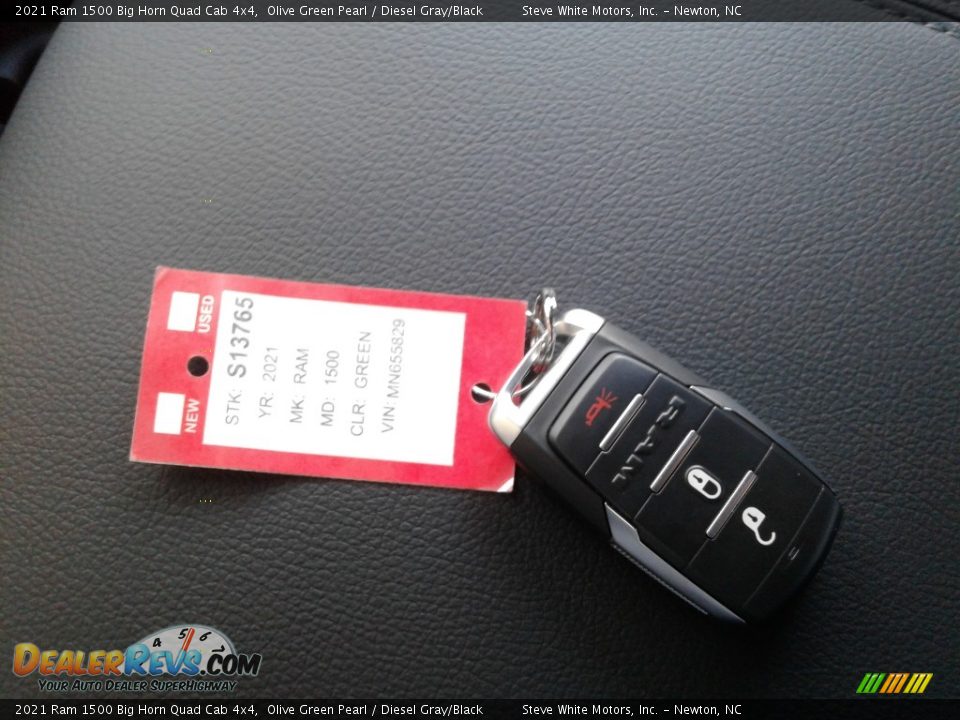 2021 Ram 1500 Big Horn Quad Cab 4x4 Olive Green Pearl / Diesel Gray/Black Photo #31