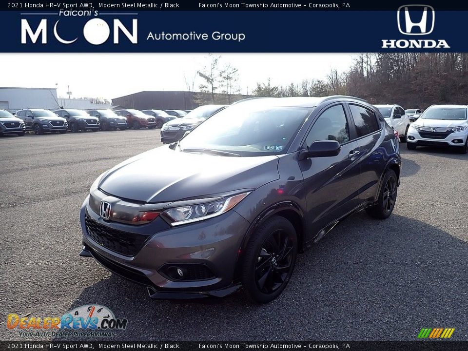 2021 Honda HR-V Sport AWD Modern Steel Metallic / Black Photo #1