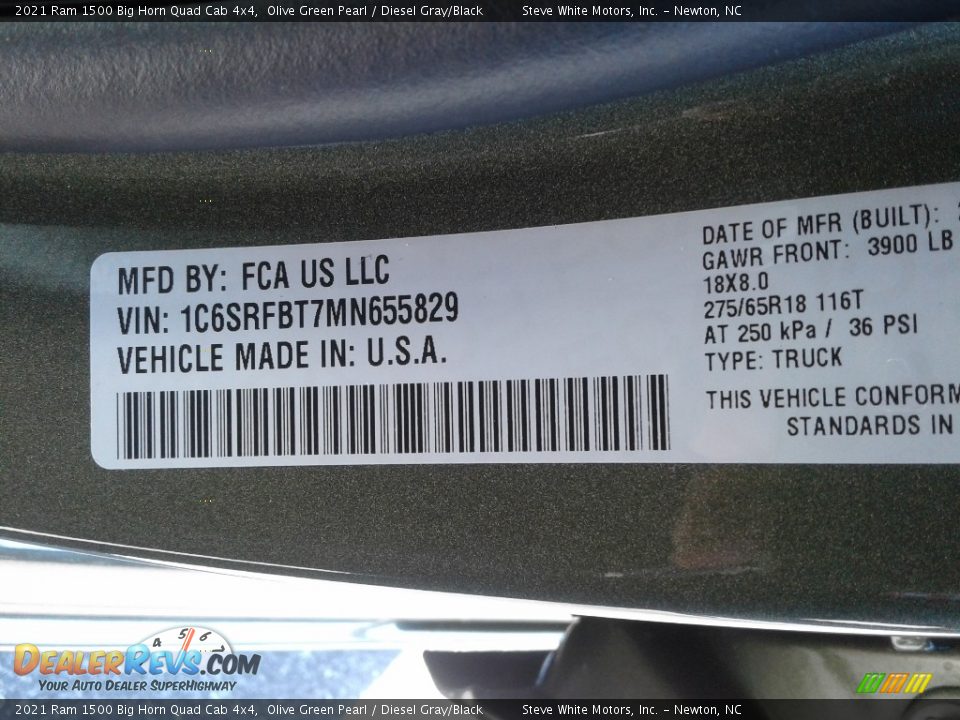 2021 Ram 1500 Big Horn Quad Cab 4x4 Olive Green Pearl / Diesel Gray/Black Photo #32