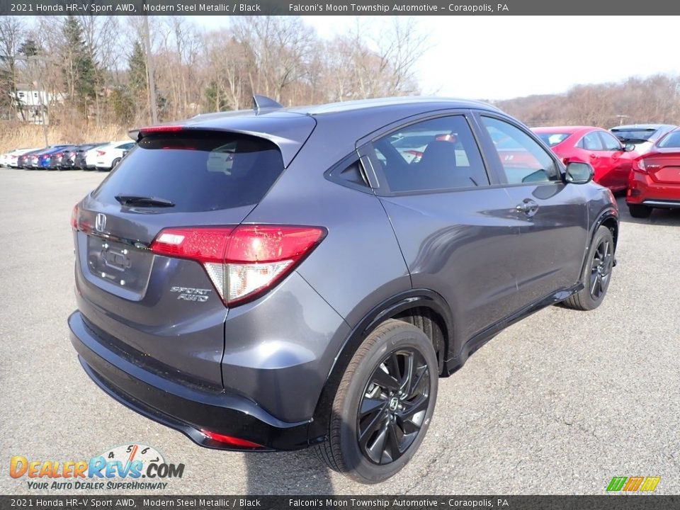 2021 Honda HR-V Sport AWD Modern Steel Metallic / Black Photo #5