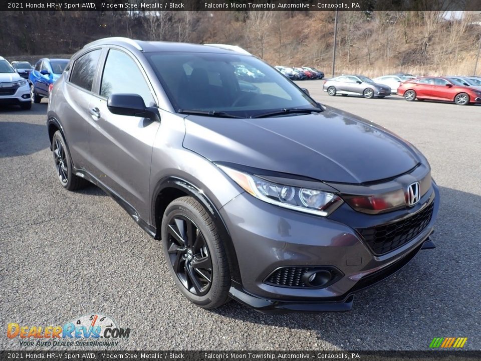 2021 Honda HR-V Sport AWD Modern Steel Metallic / Black Photo #6