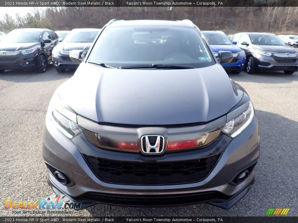 2021 Honda HR-V Sport AWD Modern Steel Metallic / Black Photo #7