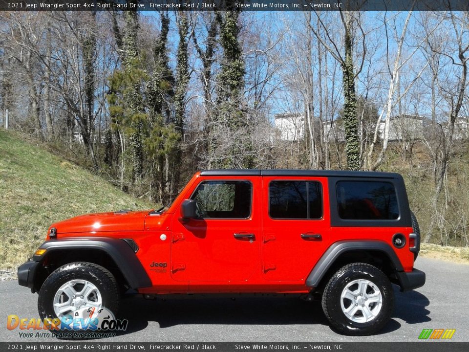 2021 Jeep Wrangler Sport 4x4 Right Hand Drive Firecracker Red / Black Photo #1