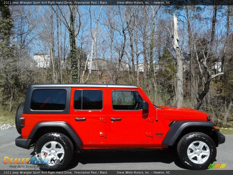 2021 Jeep Wrangler Sport 4x4 Right Hand Drive Firecracker Red / Black Photo #5