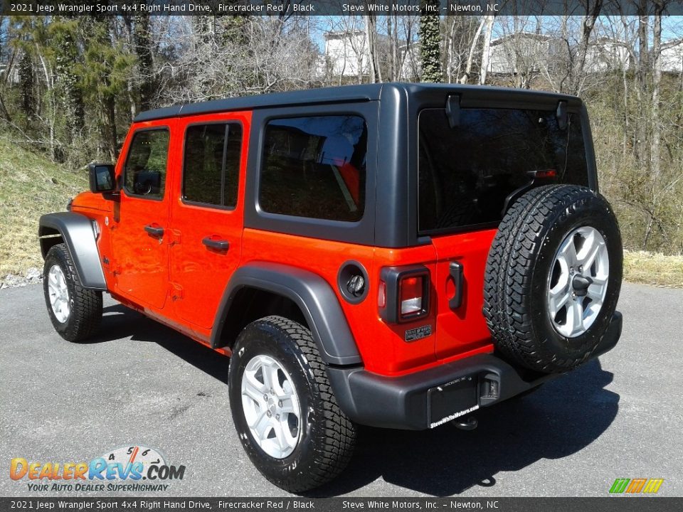 2021 Jeep Wrangler Sport 4x4 Right Hand Drive Firecracker Red / Black Photo #8