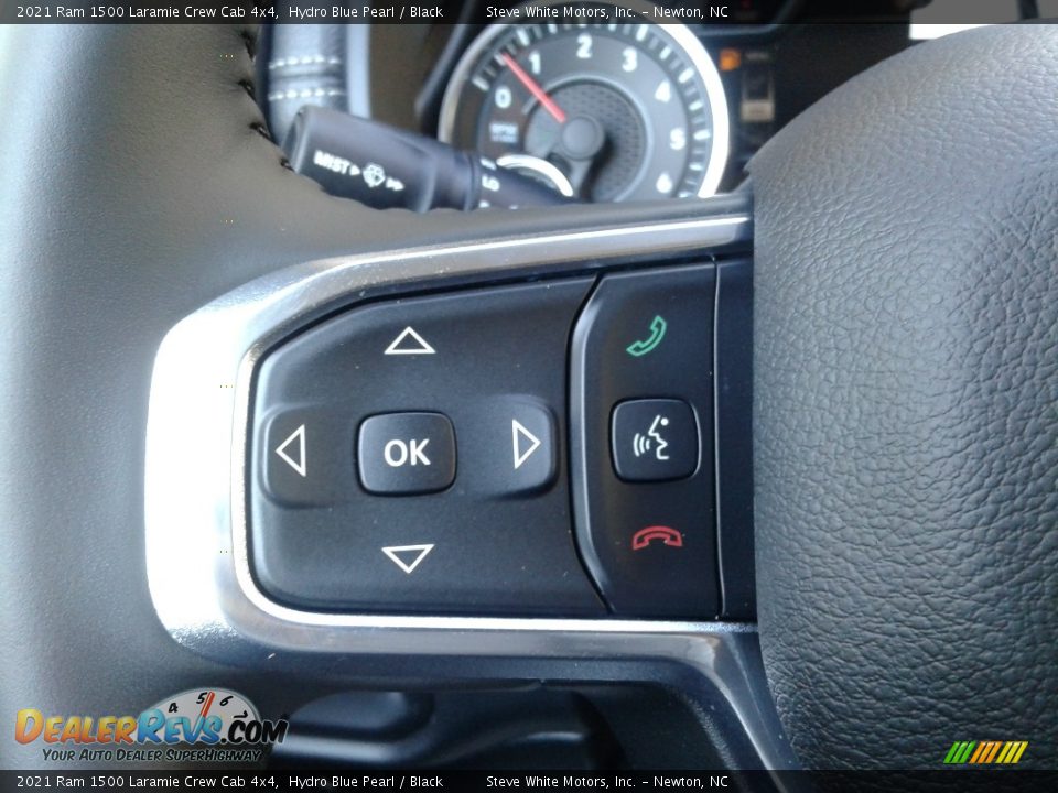 2021 Ram 1500 Laramie Crew Cab 4x4 Hydro Blue Pearl / Black Photo #19